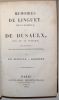Mémoires de Linguet, sur la Bastille, et de Dusaulx, sur le 14 juillet, avec  des notices, des notes et des éclaircissemens historiques, par Berville ...