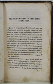 Itinéraire des bateaux à vapeur de Paris à Rouen et de Rouen au Havre avec une description statistique historique et anecdotique des bords de la Seine ...