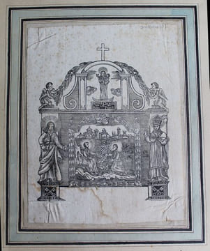 Rare image de confrérie de Notre-Dame-de-Bon-Port.. [IMAGE DE CONFRERIE - NOTRE-DAME-DE-BON-PORT].