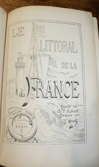 Le Littoral de la France.  De Dunkerque au Mont Saint-Michel (s.d. 1883).  Du Mont Saint-Michel à Lorient (1885).  De Lorient à La Rochelle (1886).  De La Rochelle à Hendaye (1887).  Du Cap Cerbère à Marseille (1892).  De Marseille à la frontière dItalie (1892).