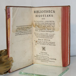 Bibliotheca Bigotiana. Seu catalogus librorum,quos (dum viverent) summâ curâ et industriâ, ingentique sumtu congessêrere viri clarissimi DD. uterque Joannes, Nicolaus, et Lud. Emericus Bigotii, domini de Sommesnil et de Cleuville, alter praetor, alii senatores Rothomagenses.