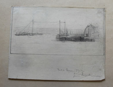 Vue du port de Rouen et du pont transbordeur.