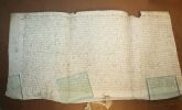 Acte manuscrit d'exemption des tailles, gabelles, etc... Pour la ville de Dieppe.. [DIEPPE - HENRI II. ROI DE FRANCE].