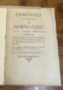 Etrennes supérieures de Normandie pour l'année bissextile 1772.