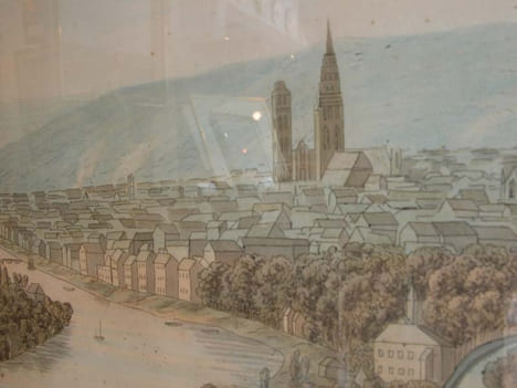 Vue de Rouen prise de la Côte de Bon Secours.. BONINGTON ( d'après Richard-Parkes).