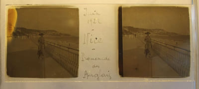 Collection de photographies stéréoscopique sur plaque de verre.