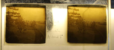 Collection de photographies stéréoscopique sur plaque de verre.