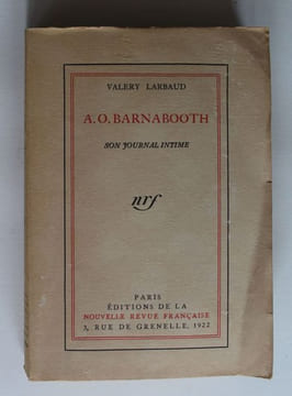 A. O. Barnabooth. Son journal intime.. LARBAUD (Valéry).