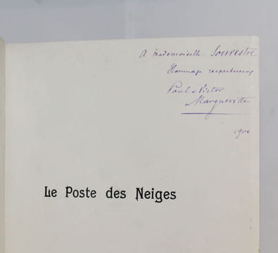 LE POSTE DES NEIGES. Roman inédit orné de nombreuses illustrations obtenues par la photographie d'après nature.. [ROMAN PHOTO - MONTAGNE] MARGUERITTE ...