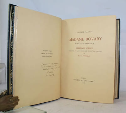 Madame Bovary, murs de province. Exemplaire d'épreuve enrichi de 98 dessins originaux de l'artiste.. [JOURDAIN (Henri)] FLAUBERT (Gustave).