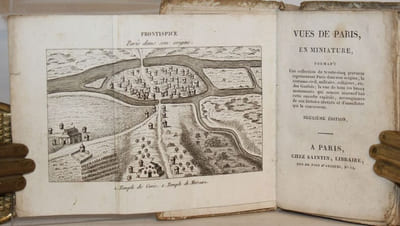 Vues de Paris, en miniature, Formant une collection de trente-cinq gravures représentant Paris dans son origine, le costumes civil, militaires, religieux, etc., des Gaulois; la vue de tous les beaux monuments ...