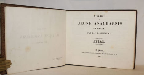 Voyages du jeune Anacharsis en Grèce, vers le milieu du quatrième siècle avant l'ère vulgaire.. BARTHELEMY (Jean-Jacques).