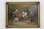 Bouquet de roses.. BELLEMAIN (André 1860-1940).