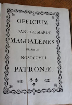 Antiphonaire au pochoir : Festivarium solemne ad usum Eccles. Nosocomii rotomagensis.. Ste MARIE-MADELEINE - HOTEL-DIEU DE ROUEN.