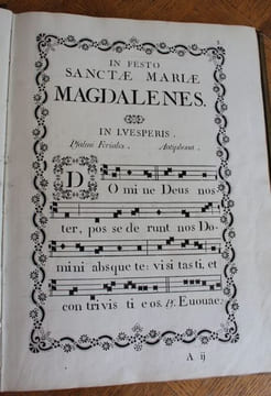 Antiphonaire au pochoir : Festivarium solemne ad usum Eccles. Nosocomii rotomagensis.. Ste MARIE-MADELEINE - HOTEL-DIEU DE ROUEN.