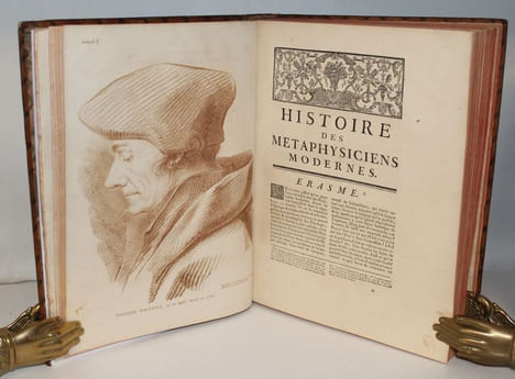 Histoire des philosophes modernes, avec leur portrait gravé dans le goût du crayon, d'après les desseins des plus grands peintres.. SAVÉRIEN ...