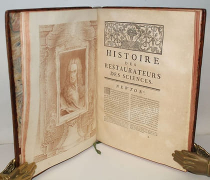 Histoire des philosophes modernes, avec leur portrait gravé dans le goût du crayon, d'après les desseins des plus grands peintres.. SAVÉRIEN ...