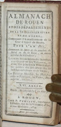 Almanach de Rouen et des départements de la Seine-Inférieure et de l'Eure pour l'An 1811.