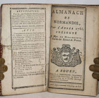 Almanach de Normandie pour l'année 1786. Présenté à Mgr de Miromesnil, Garde des Sceaux de France.