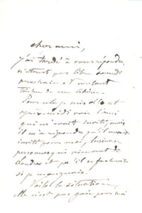 Lettre autographe signée.