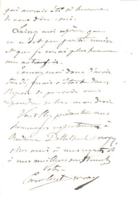 Lettre autographe signée.