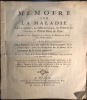Mémoire sur la maladie qui a attaqué, en différens (sic) temps, les Femmes en couche, à l’Hôtel-Dieu de Paris. . [ANONYME].