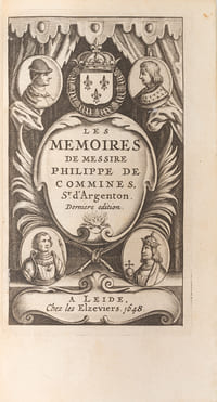 Les Mémoires de messire Philippe de Commines, S d’Argenton. Derniere edition.