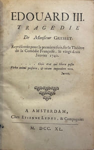 Édouard III. Tragédie.