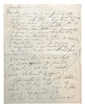 Ensemble de 4 lettres autographes signées adressées à Madeleine Renaud.. [RENAUD, Madeleine].[BERNARD, Jean-Jacques.] — [GRANVAL, Charles.] — ...