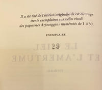 Le Miel et l'Amertume.