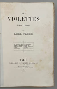 Les Violettes, élégies et poèmes.