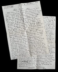Lettre autographe signée à Nelly de Biedermann, (243 x 173), à Paris, le 31 août 1919.