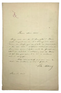 L.A.S., samedi soir (1871 ?), à un ami.