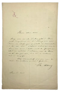 L.A.S., samedi soir (1871 ?), à un ami.