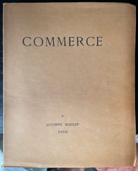 Commerce. Cahiers Trimestriels. V. Automne 1925.