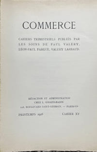 Commerce. Cahiers Trimestriels. XV. Printemps. 1928.