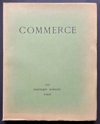 Commerce. Cahiers Trimestriels. XIX. Printemps 1929.