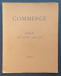 Commerce. Index des années 1924-1928.
