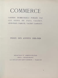 Commerce. Index des années 1924-1928.