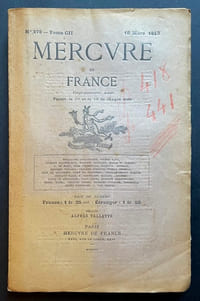 Mercure de France. n°378. 16 mars 1913.