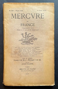 Mercure de France. n°383. 1er juin 1913.