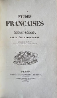 Études françaises et étrangères. Cinquième édition, augmentée d’une épître à Joseph Delorme et de plusieurs autres pièces nouvelles.