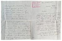 Lettre autographe signée de Colette à son amie Marguerite Moreno, sur une lettre de Georges Zeller datée du 11 août 1926.