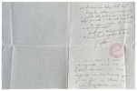 Lettre autographe signée de Colette à son amie Marguerite Moreno, sur une lettre de Georges Zeller datée du 11 août 1926.. COLETTE, Sidonie-Gabrielle.