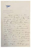 Lettre autographe sign&eacute;e, &agrave; son a.... COLETTE, Sidonie-Gabrielle.