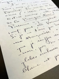 Lettre autographe signée, à son amie Marguerite Moreno.