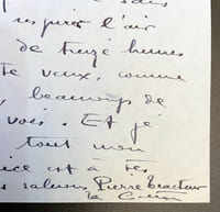 Lettre autographe signée, à son amie Marguerite Moreno.