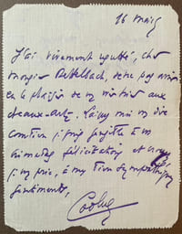 carte pneumatique, 16 mai 1914, à Charles Dettelbach.