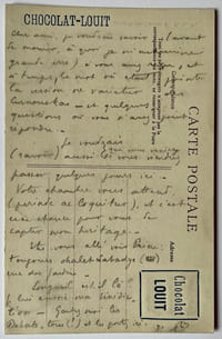 Carte postale autographe signée adressée à son ami Curnonsky.