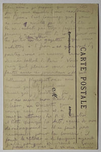 Carte postale autographe signée adressée à son ami Curnonsky.